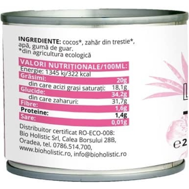 Lapte de cocos condensat bio 200ml Obio